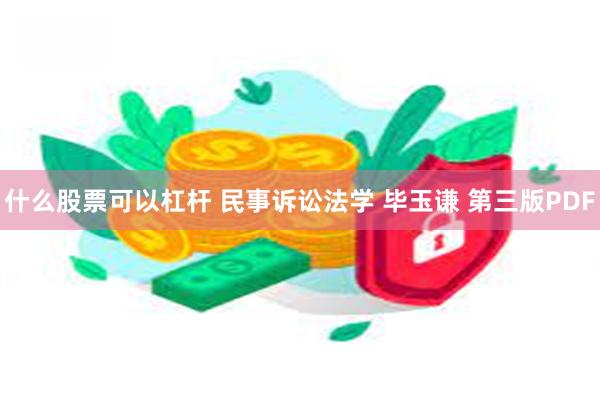 什么股票可以杠杆 民事诉讼法学 毕玉谦 第三版PDF